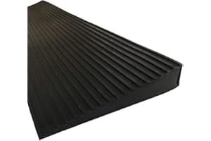 Identités Rampa di soglia in gomma, nera, 15 x 140 mm