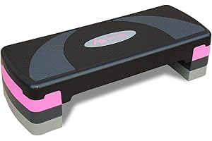 SILVER VALLEY Height Adjustable Aerobic Step with 10cm 15cm 20cm Heights for Home Fitness Levels