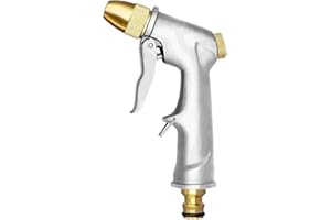 DOETYD Heavy Duty Metal Hose Pipe Spray Gun,Durable Garden Hose Spray Gun with Adjustable Nozzle for Car and Pet Washin Plant Watering Lawn Care and Outdoor Cleaning Tasks