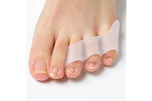 Sumifun [10x Separadores de dedos pequeños y alisadores tipo martillo, estiradoras de dedos transparentes para la superposición de dedos, protegen el alivio de los juanetes