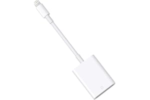 WORLDBOYU Lightning to SD Card Reader for Select iPhone, iPad and iPod Models (Support iOS 13 and Before), Trail Game Camera Viewer, No App Required (White)
