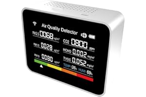 ARMYJY 13 in 1 Indoor Air Quality Meter Detector WiFi Air Quality Monitor Tuya-App,White