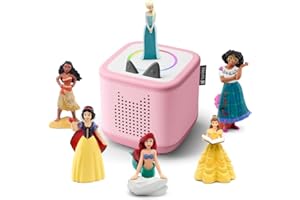tonies Toniebox 2 Bundle Incl. 6 Disney Heldinnen ELSA, Ariel, Vaiana, Encanto, Anna, Schneewittchen, Pink, Audioplayer für Hörbücher, Lieder, Einschlafen und Tonieplay für Kinder