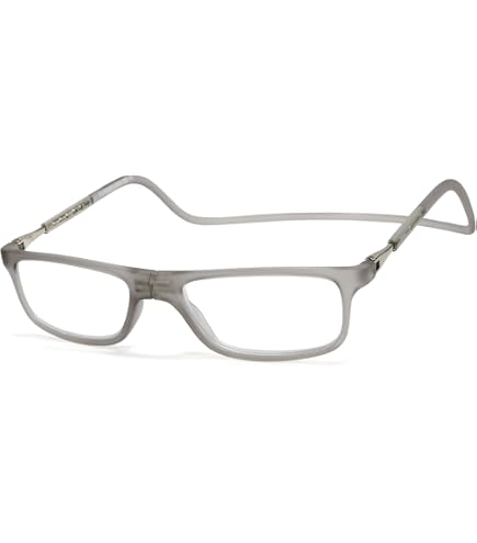 Lunettes De Lecture CliC Base +3 Bleu - Fabriqué En Italie, Branches Réglables, Connexion Magnétique, Forme Rectangulaire