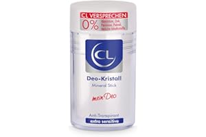 CL Crystal Antiperspirant Deodorant Against Strong Sweating - 60 g Mineral Stick for Sensitive Skin - Deodorant Stick Enough for Several Months - Anti Perspirant Men & Women - Deodorant Men Women