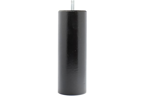 La Fabrique de Pieds – set med 4 sängben i trä, cylinder, trä, lackerad svart, 17 x 6 x 6 cm