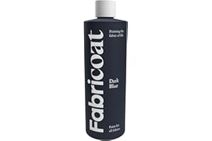 Pintura para telas Fabricoat - Restaura o cambia el color de cualquier tela - Pinta directamente sobre la tela - Transforma cualquier cosa - Sofás, pantallas de lámparas (250 ml, azul oscuro)