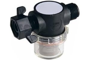 HEBEOT Filtro per pompa dell'acqua da 1/2" Filtro dell'acqua in linea da filtro a rete in linea with Schermo SS da 50 maglie Purificatore d'acqua da giardino agricolo per camper, roulotte