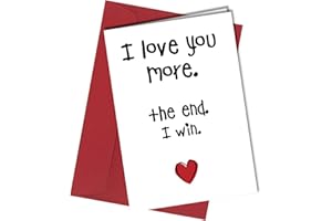 'GENERIC' Funny Birthday Card for Husband - Cheeky Valentine Card for Boyfriend - Rude Anniversary Card Partner - I Love you more The End I win #1548