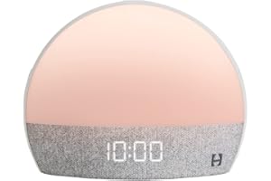 HATCH BABY Hatch Restore - Máquina de sonido y luz inteligente para rutina de sueño personal, luz de cabecera para lectura, reloj despertador con luz de efecto de salida del sol, para un despertar placentero
