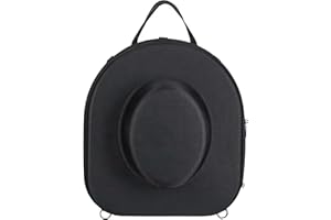 Walopola Cowboy Hat Storage Holder Carrier Case, Crush Proof Portable Hat Travel Case With Carry Strap, EVA Hard Shell Outer Hat Case For Fedora, Panama, Bowler Hats, Boater Hat