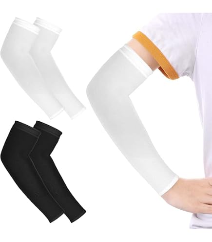 Manchettes Protection Solaire Enfants YOCDNOV - 2 Paires Anti-UV Soie Glacée Garçons/filles