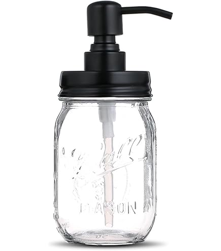 Dispenser Sapone In Vetro Da 16oz Con Pompa Acciaio Inox - Per Bagno E Cucina, Elegante E Funzionale - Foto 4