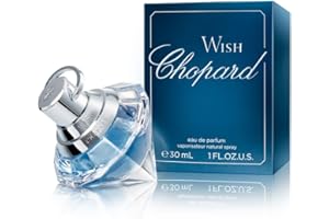 Chopard Wish 30 ml – Eau de Parfum pour Femme – Fragrance Ambrée Gourmande – Notes Pétillantes de Fleur d'Acacia, de Jasmin, de Patchouli et d’Encens Sacré Living Flower – Flacon en Verre Transparent