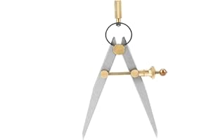 MARHYNCHUS Divisor de cuero de 100 mm, rasguño giratorio, divisor de acero bloqueable ajustable, brújula de cuero, brújula de artesanía en cuero