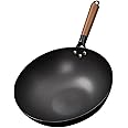 SYXUMLKLS Non Stick Woks- Frying Pan Nonstick Set, Oil Cast Iron Skillets, Dishwasher Safe, Stay-Cool Detachable Handle for Gas Stove 30cm