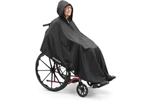 Staveley Wheelchair Rain Cape Poncho Waterproof | Unisex Lightweight Adult Mobility Rain Cape | Protection for Wheelchair & Electric Wheelchair Users