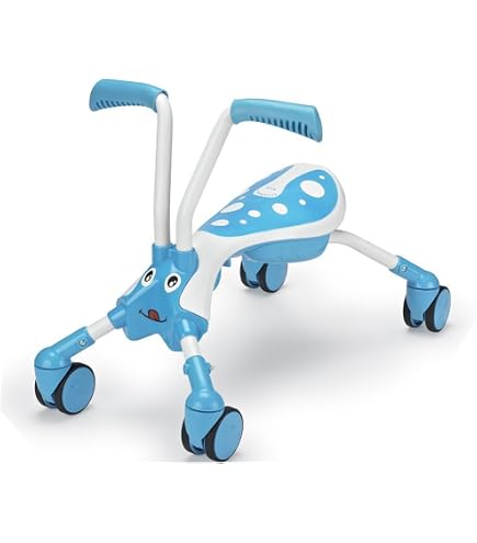 Porteur Enfant Scramblebug Beetle - 4 Roues Omnidirectionnelles Pliables | Pour Enfants 1-3 Ans - Rouge Et Noir