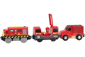 Uposao Locomotora eléctrica para niños tren de madera tren de alta velocidad juguete tren locomotora a batería locomotora niños locomotora de juguete niño niña juguete