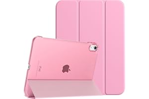 TiMOVO Case for iPad 10th Generation 2022, Slim Stand Cover for iPad 10.9 inch, Auto Wake/Sleep Smart Folio with Hard PC Translucent Back Shell Fit iPad 10 Protective Case, Nosegay Pink