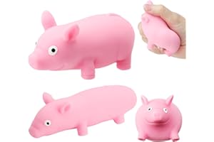 ZMDMAH 2 sztuki świni antystresowej, antystresowe squishy, gumowe zwierzątko dla dzieci, gadżety urodzinowe Squishy Fidget Toys, zabawki dekompresyjne dla dorosłych, dzieci