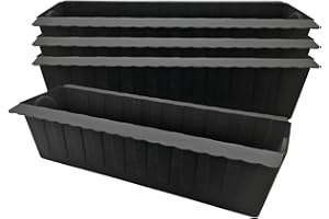 ‎VANORELL Pflanzkästen aus wetterfestem Material Europaletten - Vertikaler Garten für Balkon und Garten - Pflanzkübel 37x13,5x9,5 cm einfache Montage und Flexibles Design Balkon Dekoration (4er Set)
