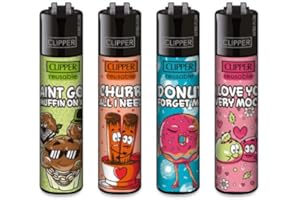 ‎DHOBIA Clipper Feuerzeuge 4er Set + 1x DHOBIA Feuerzeug (Sweeties)