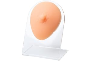 Wisfancy silikon bröstvårta modell med akrylstativ, falsk boob flexibel human Mold, kroppsdelar för träning piercing akupunktur smyckesdisplay, simulering kroppsmodell (naken)