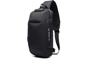 OZUKO Sling Cross Body Backpack, USB Anti-Theft Men's Chest Bag Casual Shoulder Bag