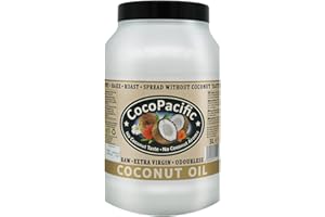 CocoPacific Odourless Raw Extra Virgin Coconut Oil, 3 Litres I No Coconut Taste I Unrefined, Cold Pressed I Odourless Coconut Oil Cuisine I Cholesterol Free I Coconut Oil for Cooking and Baking