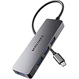 USB C Hub MAVINEX 4 USB 3.0 Ports UltraSlim SuperSpeed 5Gbps Aluminum, Compatible with PC, MacBook Air, Mac Pro, Surface Pro 