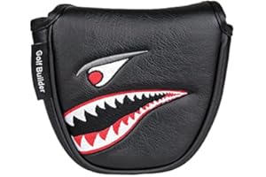 Haudang 1Pc PU Leather with Embroidery Magnet Mallet Putter Head Cover Club Putter Headcovers