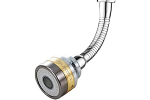 JINYOMFLY 3 Modos Grifo Aireador, 360° Giratorio Aireador Grifo Cocina, Extension Difusor Atomizador, Alargador Grifo Baño,Grifo Dispositivo Anti Salpicadura para Cocina, Cuarto de baño (Plata 1)