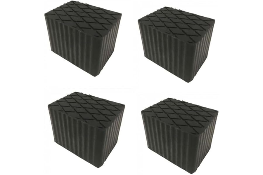 4 pcs Ramp Jacking Rubber Blocks Universal Scissor Car Lift Pads 160x120x120mm