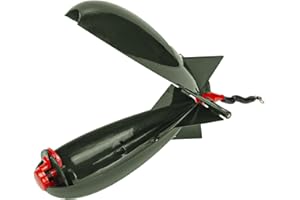 YCFISH Fishing Bomb Bait, Carp Bait, Carp Fishings Tackle, Rockets Shape Fishing Feeder, Large Bomb Float Lure Baits Pellet Fishings Feeder Fishingse Tackle Nesting Tool (Military green)