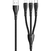 mcdodo CA-6960 3in1 Lightning-Micro-Type-C Şarj Kablosu 3A 1.2m Siyah