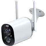 NETVUE Camera Surveillance WiFi, Camera Surveillance WiFi Exterieure sans Fil à Batterie Rechargeable, Vision Nocturne en Cou