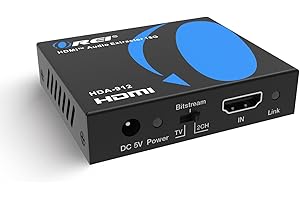 OREI 4K Audio Extractor HDMI, UltraHD 4K @ 60Hz 18G HDMI 2.0 Audio Converter SPDIF + 3.5mm Output HDCP 2.2 - Dolby Digital/DTS Passthrough CEC, HDR, Dolby Vision, HDR10 Support (HDA-912)