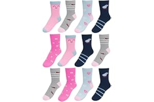 Nakloe - 12 pares - Calcetines niña - Calcetines colores bebe - Algodon y transpirables