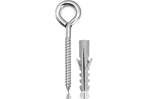 Rhimooay Ösenschraube M8 Edelstahl 2 Stück, Ringschraube Robuste Rostfrei, Schraubösen, Ringschraube, Haken Zum Schraubhaken, Ösenhaken für Hängesessel, Schaukelstühle, Blumenampel（M8-115mm）