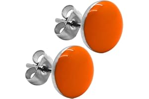 tumundo Boucles d'Oreilles Clous d'Oreilles 10mm Plug Piercing Bouton Faux-Plugs Disc Expander Cheaters Acier Inoxydable