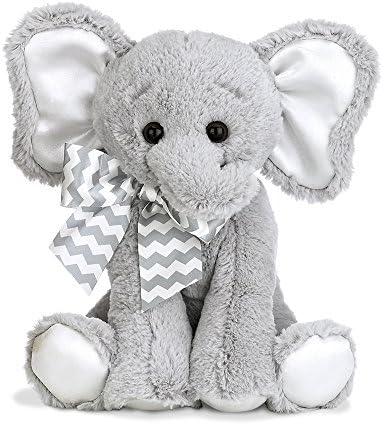 Bearington CollectionLil' Spout Elephant Piggy Bank with Noise 10" Lil' Spout Grey