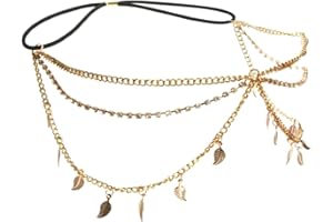 Xinlie Tête Chaîne Bandeau Gatsby Bijoux De Cheveux Chaîne Étincelante Bandeau Bling Tête Chaîne Bijoux En Cristal Strass Clapet Bandeaux Bandeau Ornements De Cheveux Accessoires