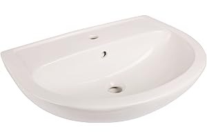 Gustavsberg Waschtisch Festival, rundes Waschbecken mit Ablagefläche, 60 x 45,5 cm, Weiß, 56133 4