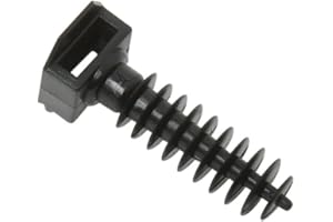 DEBFLEX - Embase à Cheville pour Collier de Serrage Largeur 9 mm - Pour Fixer Gaines et Câbles Electriques au Mur - Attache-Câble Mural - Noir - Lot de 100