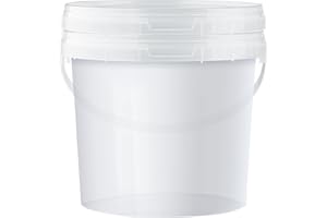 POSH Wiadro z pokrywką 5 l – przezroczyste, tworzywo sztuczne, nadaje się do kontaktu z żywnością, szczelne, bezzapachowe, wytrzymałe, stabilne, hermetyczne, wiadro z uchwytem (2, 5 l)