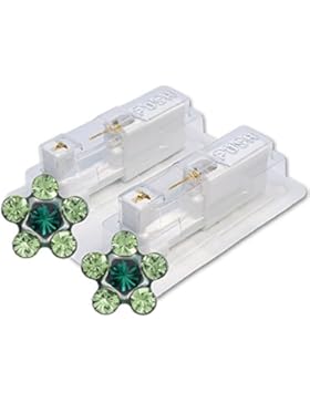 1 Paar STUDEX Medizinische Ohrstecker Blume Emerald/Peridot 5 mm