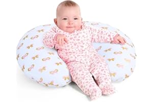 Little Grape Land Nursing Pillow, Breast Feeding Pillows for Mom, Butterfly Soft Cover with Breathable Filling, Feeding Support Pillow for 0-12 Months, Multifunctional Support Cushion for Travel