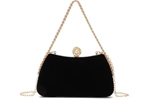 EVEOUT Samt AbendHandtasche Clutch für Damen Elegante Umhängetasche Schultertaschen für Hochzeit Party Geldbörse Brauttasche