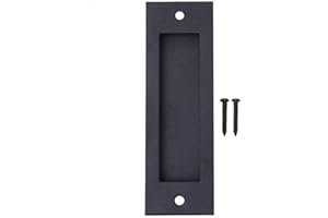 zhuolong Maniglia per porta scorrevole incassata rettangolare opaca nera opaca